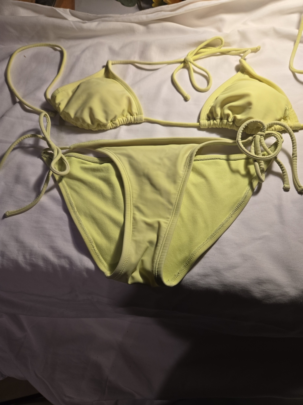 OP Yellow Triangle Tie-Side Bikini
